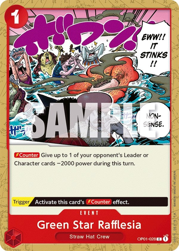 Image for Green Star Rafflesia (Romance Dawn) (OP01-028) - One Piece Card Game
