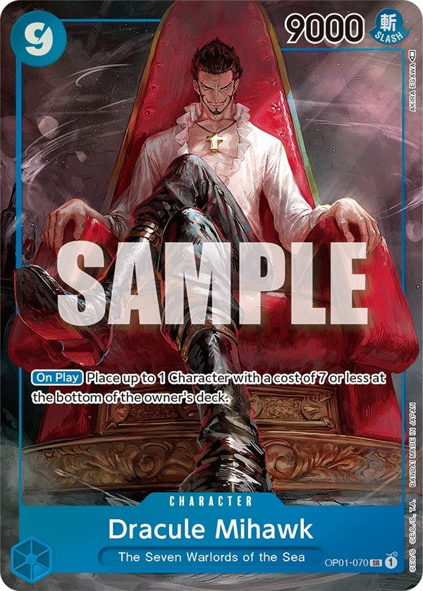 Image for Dracule Mihawk (Parallel) (Romance Dawn) (OP01-070) - One Piece Card Game