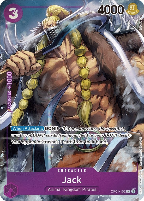 Image for Jack (Parallel) (Romance Dawn) (OP01-102) - One Piece Card Game