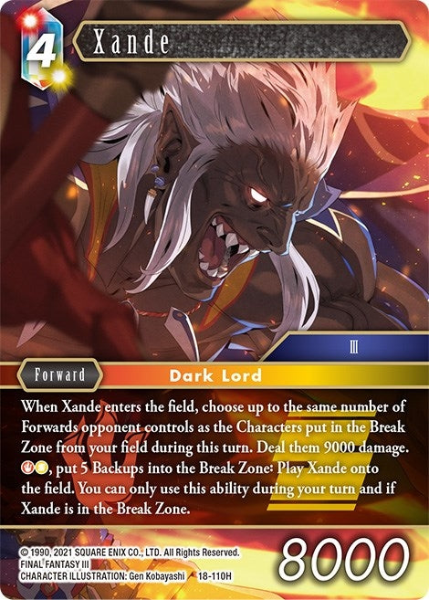 Image for Xande (Resurgence of Power) (18-110H) - Final Fantasy TCG