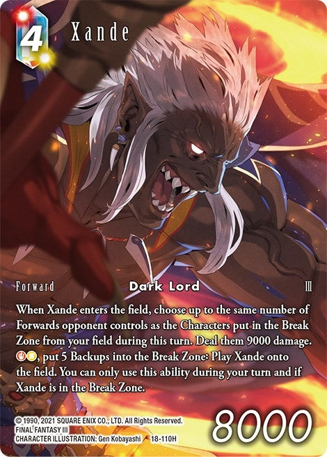 Image for Xande (Full Art) (Resurgence of Power) (18-110H) - Final Fantasy TCG