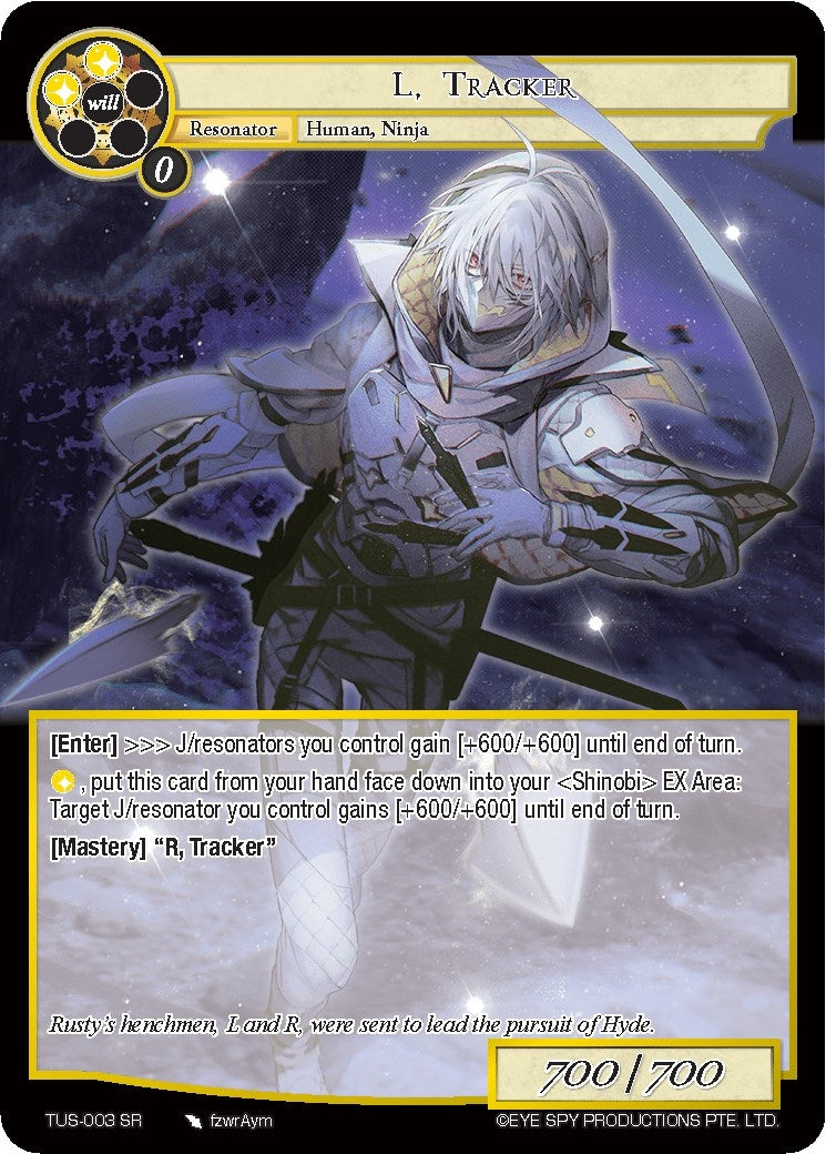 Image for L, Tracker (The Underworld of Secrets) (TUS-003 SR) - Force of Will