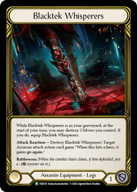 Image for Blacktek Whisperers (Golden) - FAB110 (Flesh and Blood: Promo Cards) (FAB110) - Flesh and Blood TCG