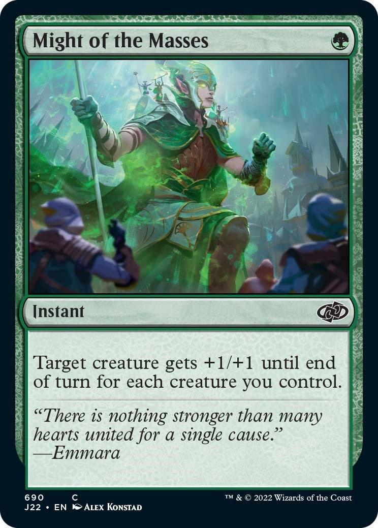 Image for Might of the Masses (Jumpstart 2022) (690) - Magic: The Gathering