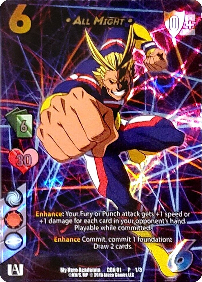 Image for All Might (Gen Con 2019) (UniVersus: My Hero Academia Promo Cards) (CON01 P 1/3) - UniVersus