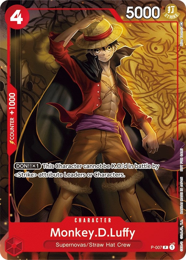 Image for Monkey.D.Luffy - P-007 (Tournament Pack Vol. 1) (One Piece Promotion Cards) (P-007) - One Piece Card Game