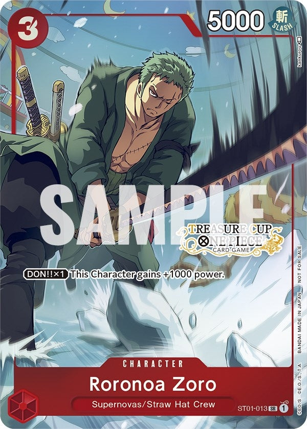 Image for Roronoa Zoro - ST01-013 (Treasure Cup) (One Piece Promotion Cards) (ST01-013) - One Piece Card Game