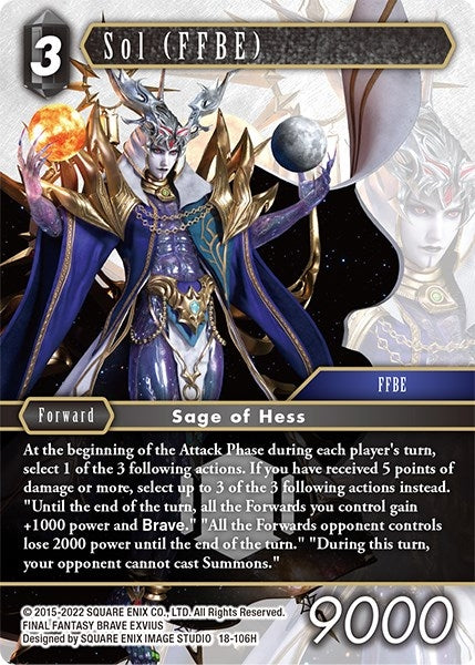 Image for Sol (FFBE) (Resurgence of Power) (18-106H) - Final Fantasy TCG