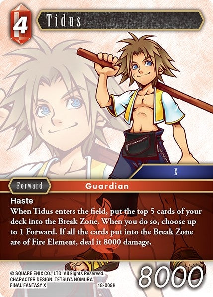 Image for Tidus (Resurgence of Power) (18-009H) - Final Fantasy TCG
