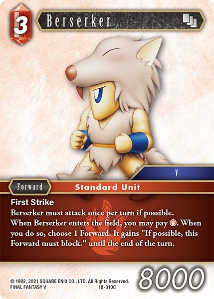 Image for Berserker (Resurgence of Power) (18-010C) - Final Fantasy TCG