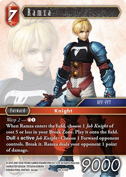 Image for Ramza (Resurgence of Power) (18-015R) - Final Fantasy TCG
