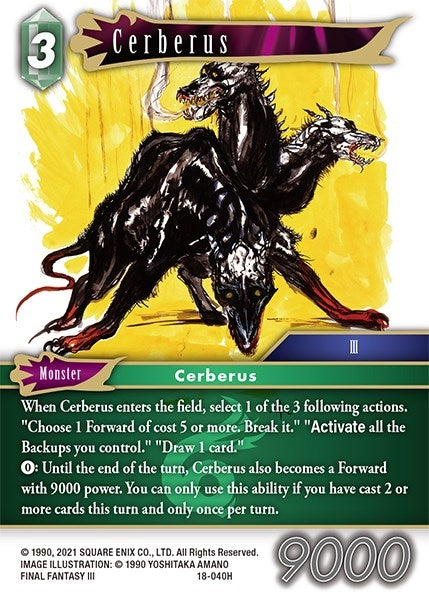 Image for Cerberus (Resurgence of Power) (18-040H) - Final Fantasy TCG