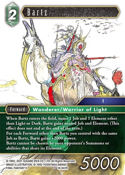 Image for Bartz (Resurgence of Power) (18-047H) - Final Fantasy TCG
