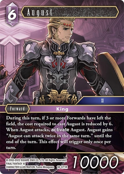 Image for August (Resurgence of Power) (18-071R) - Final Fantasy TCG