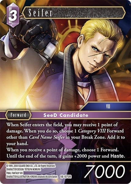 Image for Seifer (Resurgence of Power) (18-075R) - Final Fantasy TCG