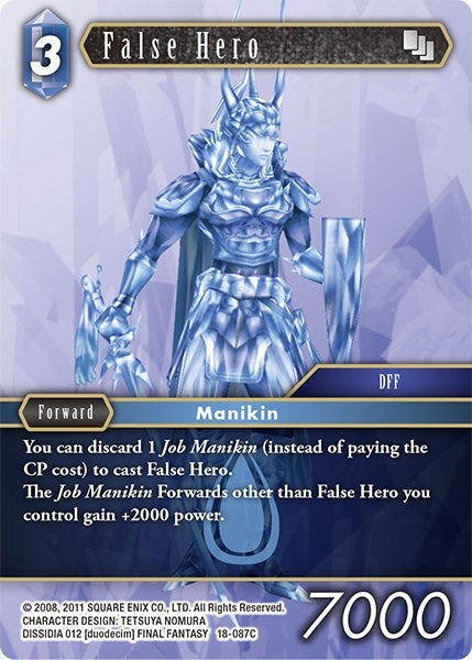 Image for False Hero (Resurgence of Power) (18-087C) - Final Fantasy TCG