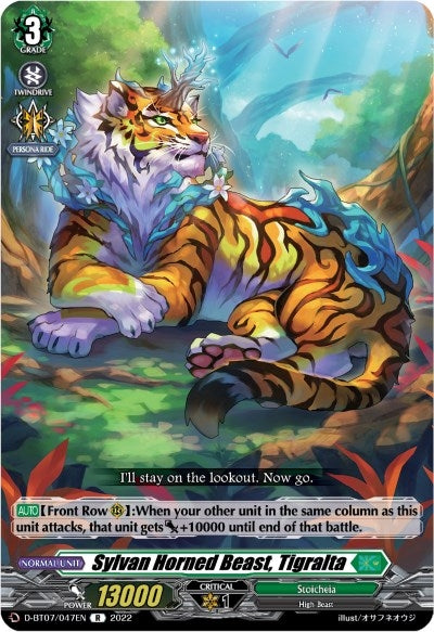 Image for Sylvan Horned Beast, Tigralta (D-BT07: Raging Flames Against Emerald Storm) (D-BT07/047EN) - Cardfight Vanguard