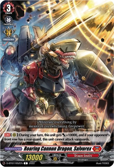 Image for Roaring Cannon Dragon, Salvorex (D-BT07: Raging Flames Against Emerald Storm) (D-BT07/052EN) - Cardfight Vanguard