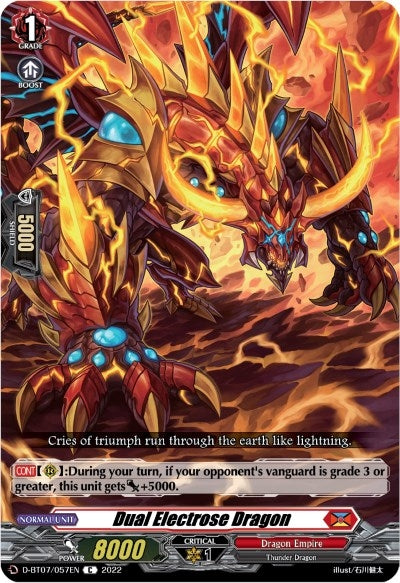 Image for Dual Electrose Dragon (D-BT07: Raging Flames Against Emerald Storm) (D-BT07/057EN) - Cardfight Vanguard