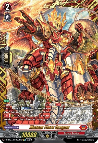 Image for Meteor Flare Dragon (FFR) (D-BT07: Raging Flames Against Emerald Storm) (D-BT07/FFR02EN) - Cardfight Vanguard
