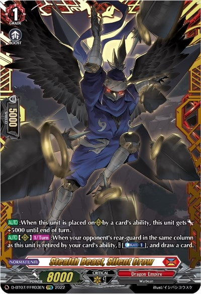 Image for Stealth Beast, Silent Crow (FFR) (D-BT07: Raging Flames Against Emerald Storm) (D-BT07/FFR03EN) - Cardfight Vanguard
