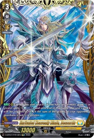 Image for Unrivaled Heavenly Blade, Descorda (FFR) (D-BT07: Raging Flames Against Emerald Storm) (D-BT07/FFR10EN) - Cardfight Vanguard