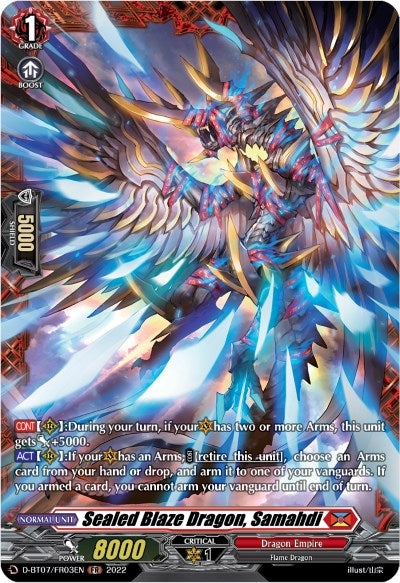 Image for Sealed Blaze Dragon, Samahdi (FR) (D-BT07: Raging Flames Against Emerald Storm) (D-BT07/FR03EN) - Cardfight Vanguard