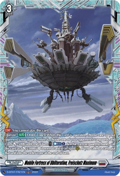 Image for Mobile Fortress of Obliteration, Freischutz Maximum (FR) (D-BT07: Raging Flames Against Emerald Storm) (D-BT07/FR21EN) - Cardfight Vanguard