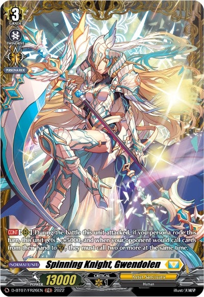 Image for Spinning Knight, Gwendolen (FR) (D-BT07: Raging Flames Against Emerald Storm) (D-BT07/FR26EN) - Cardfight Vanguard