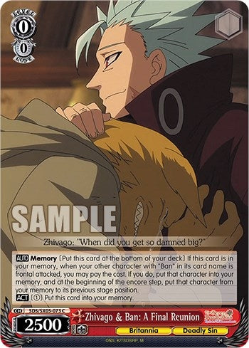 Image for Zhivago & Ban: A Final Reunion (The Seven Deadly Sins: Revival of The Commandments) (SDS/SX05-073 C) - Weiss Schwarz