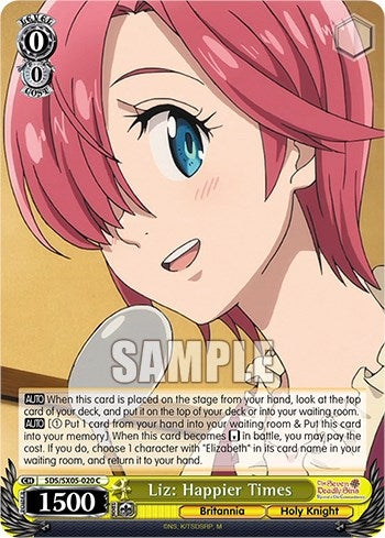 Image for Liz: Happier Times (The Seven Deadly Sins: Revival of The Commandments) (SDS/SX05-020 C) - Weiss Schwarz
