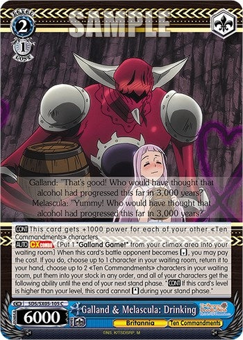 Image for Galland & Melascula: Drinking (The Seven Deadly Sins: Revival of The Commandments) (SDS/SX05-105 C) - Weiss Schwarz