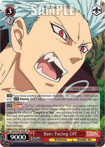 Image for Ban: Facing Off (SR) (The Seven Deadly Sins: Revival of The Commandments) (SDS/SX05-058S SR) - Weiss Schwarz