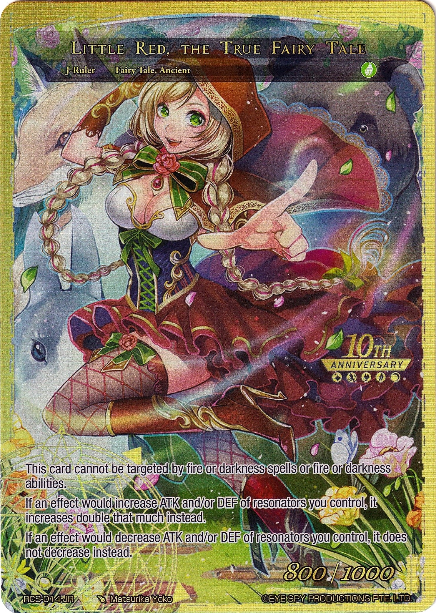 Image for Crimson Girl in the Sky // Little Red, the True Fairy Tale (10th Anniversary: Ruler Collection Set) (RCS-014 JR) - Force of Will