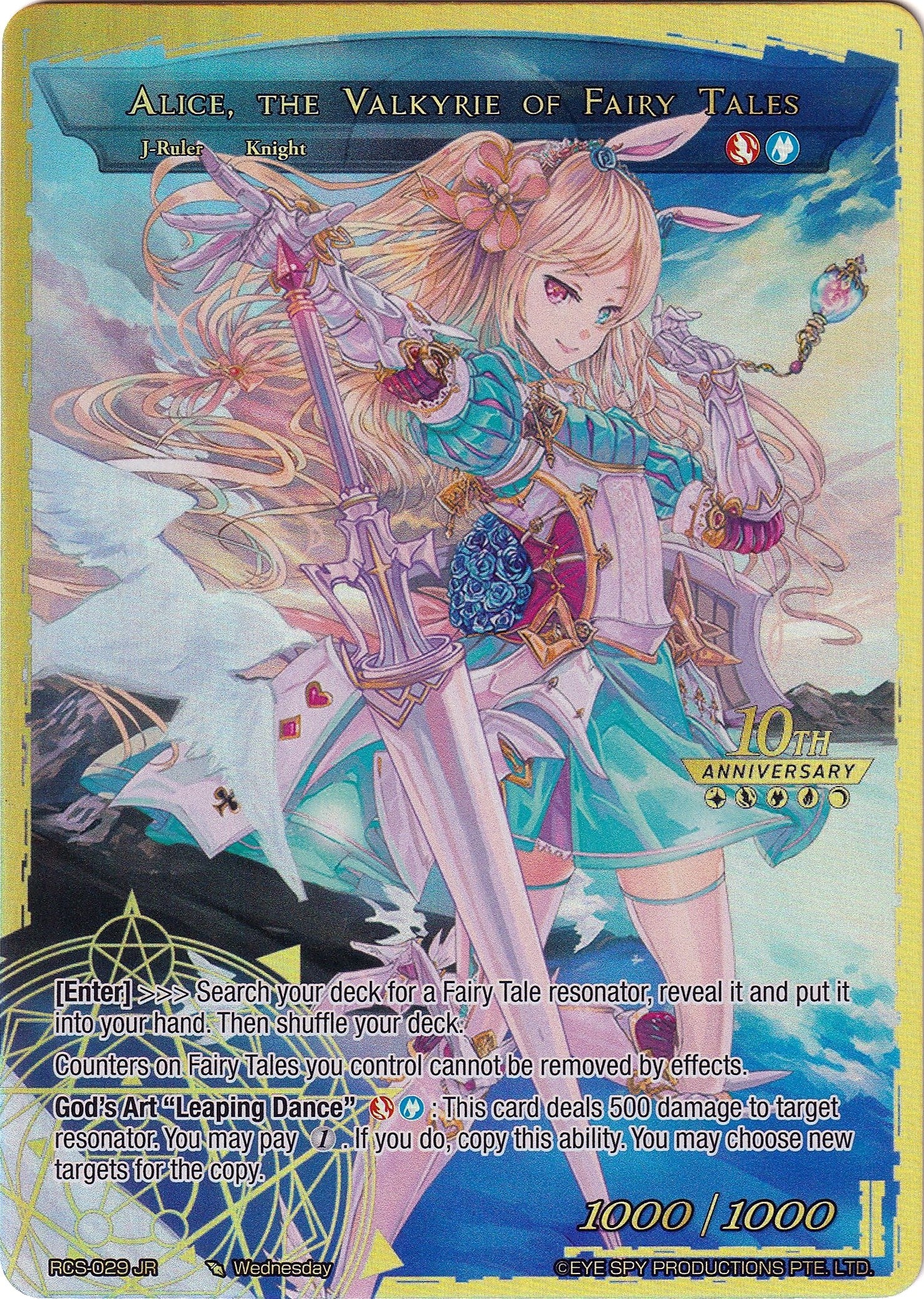 Image for Alice, the Girl in the Looking Glass // Alice, the Valkyrie of Fairy Tales (10th Anniversary: Ruler Collection Set) (RCS-029 JR) - Force of Will