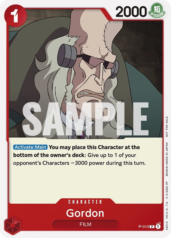 Image for Gordon (One Piece Film Red) (One Piece Promotion Cards) (P-013) - One Piece Card Game