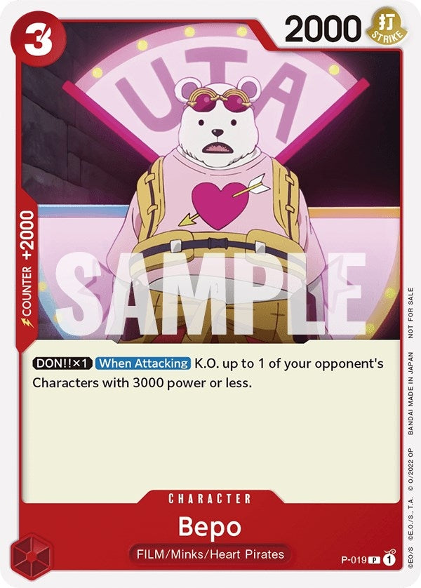 Image for Bepo (One Piece Film Red) (One Piece Promotion Cards) (P-019) - One Piece Card Game
