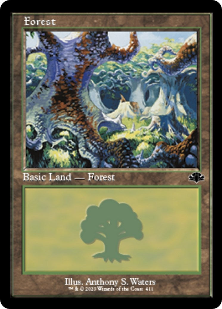 Image for Forest (411) (Retro Frame) (Dominaria Remastered) (411) - Magic: The Gathering