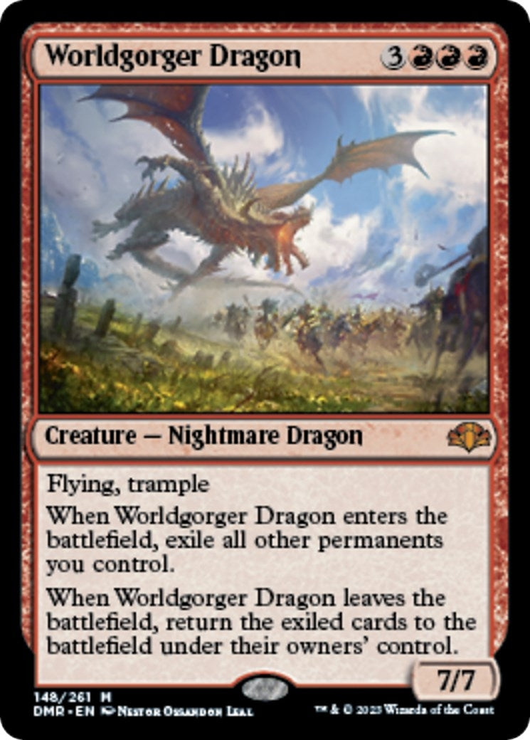 Image for Worldgorger Dragon (Dominaria Remastered) (148) - Magic: The Gathering