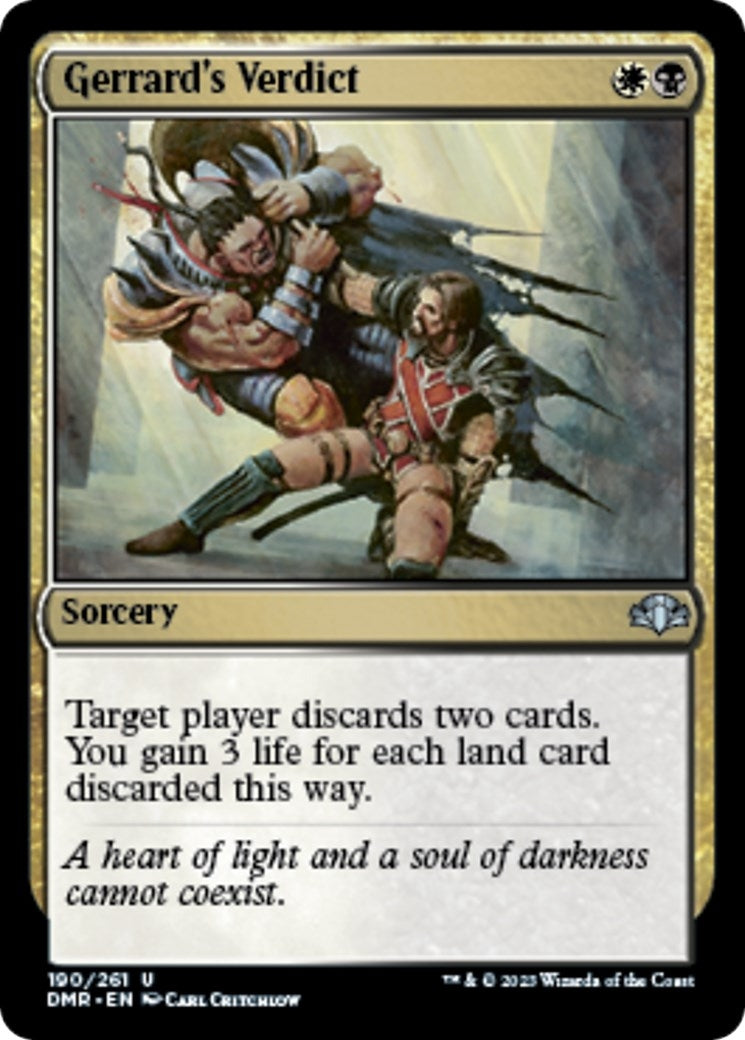 Image for Gerrard's Verdict (Dominaria Remastered) (190) - Magic: The Gathering