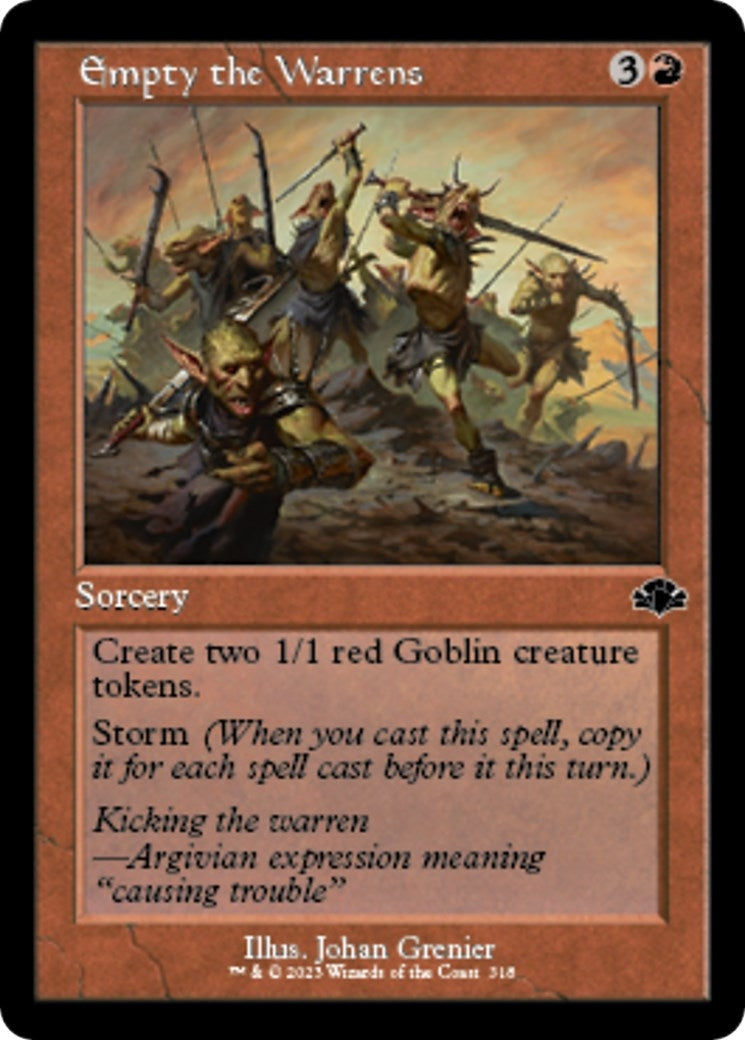 Image for Empty the Warrens (Retro Frame) (Dominaria Remastered) (318) - Magic: The Gathering