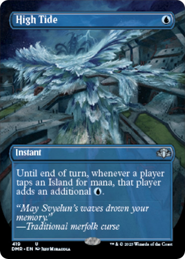 Image for High Tide (Borderless) (Dominaria Remastered) (419) - Magic: The Gathering