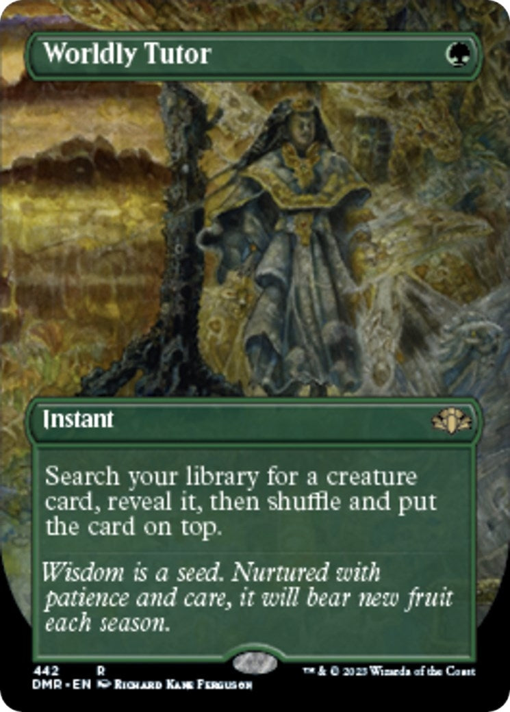 Image for Worldly Tutor (Borderless) (Dominaria Remastered) (442) - Magic: The Gathering