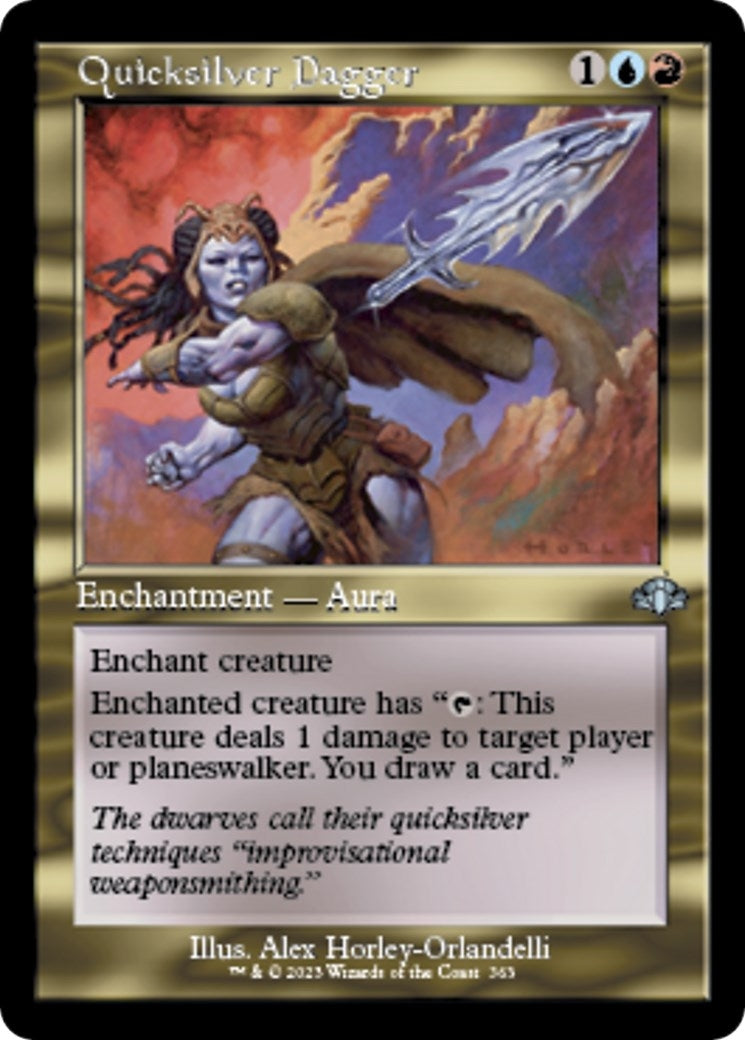 Image for Quicksilver Dagger (Retro Frame) (Dominaria Remastered) (363) - Magic: The Gathering
