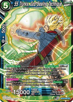 SS Trunks, God-Sealing Technique (V.1 - Super Rare) - Rise of the Unison Warrior (Super Rare) [BT10-044]