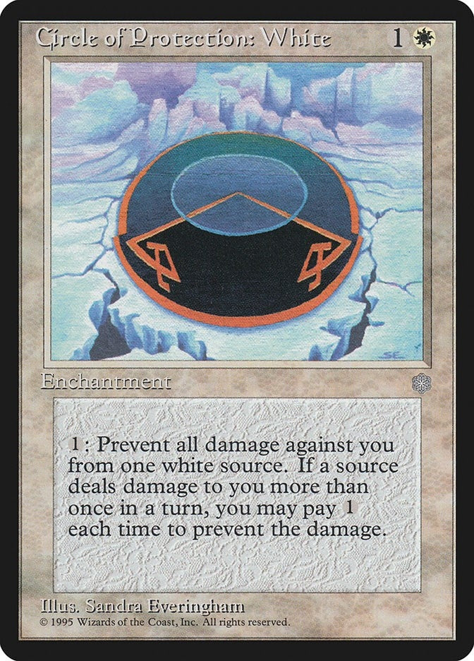 Image for Circle of Protection: White (Ice Age) - Magic: The Gathering