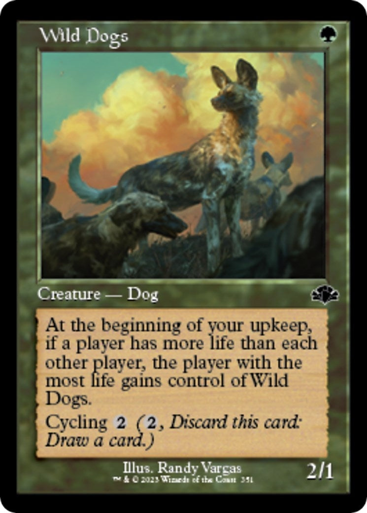 Image for Wild Dogs (Retro Frame) (Dominaria Remastered) (351) - Magic: The Gathering