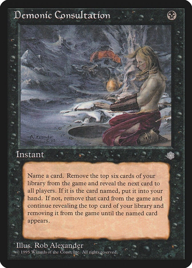 Image for Demonic Consultation (Ice Age) (9) - Magic: The Gathering