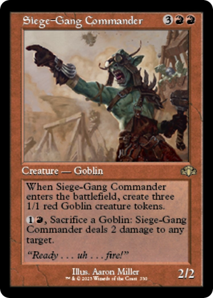 Image for Siege-Gang Commander (Retro Frame) (Dominaria Remastered) (330) - Magic: The Gathering