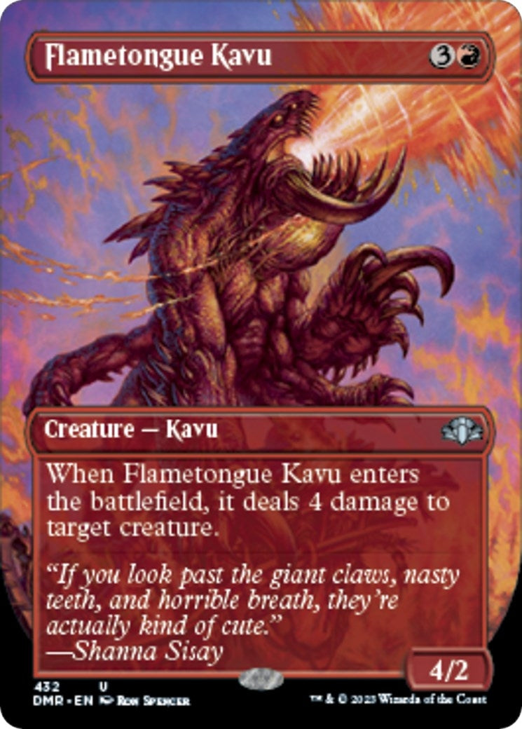 Image for Flametongue Kavu (Borderless) (Dominaria Remastered) (432) - Magic: The Gathering
